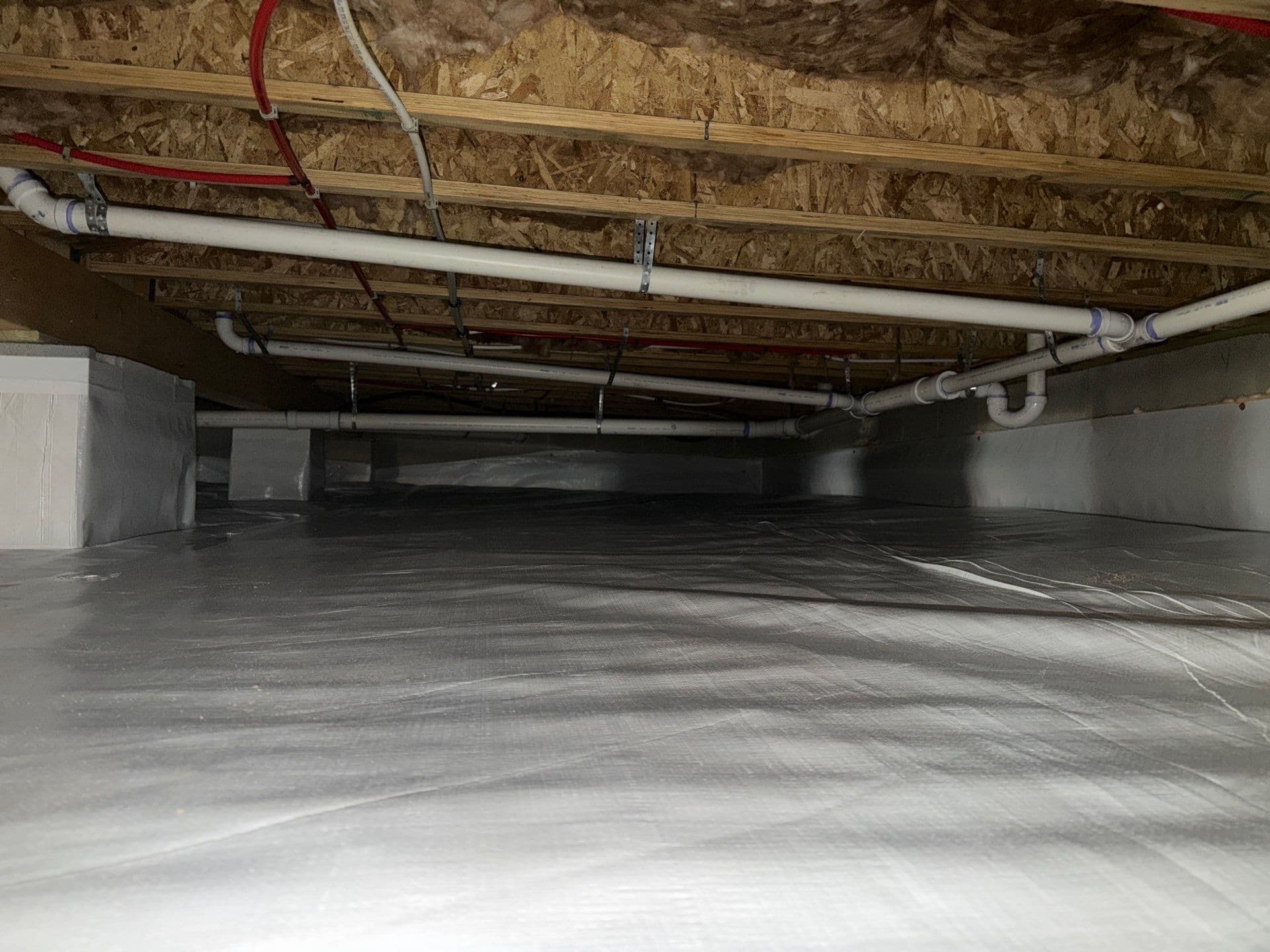 Gallery photos for Superior Crawl Space Revamp with 20 Mil Woven Vapor Barrier: Image #3