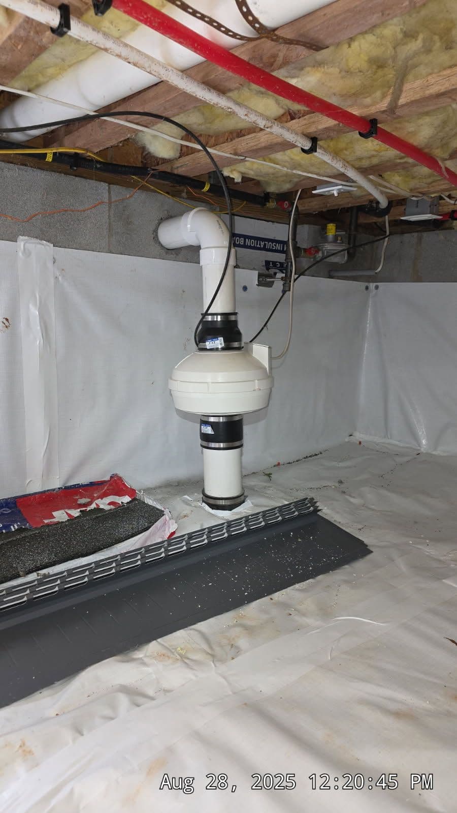 Gallery photos for Sealed Crawlspace with Off-Gassing Fan Installation: Image #2