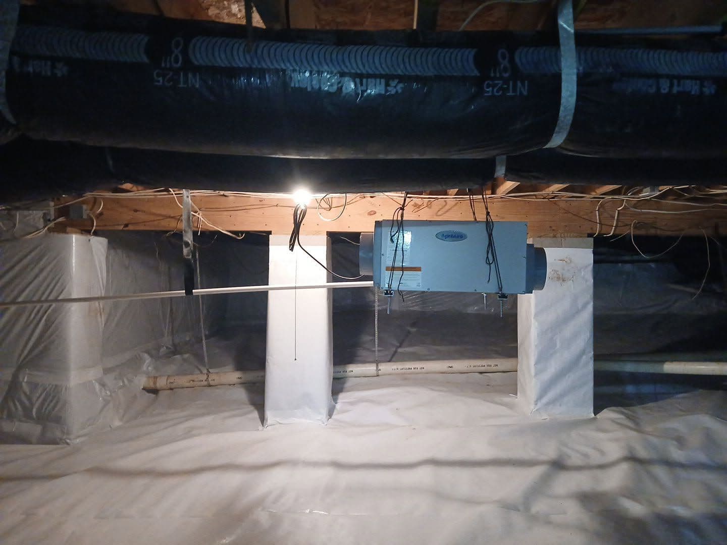 Project Insul-Barrier Wrap and Dehumidifier Setup for a Dry Crawl Space image