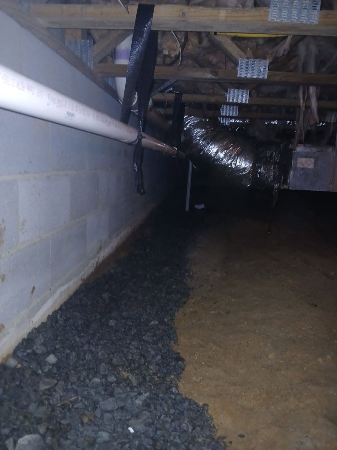 Gallery photos for Interior French Drain and Moisture Control in Durham: Image #2