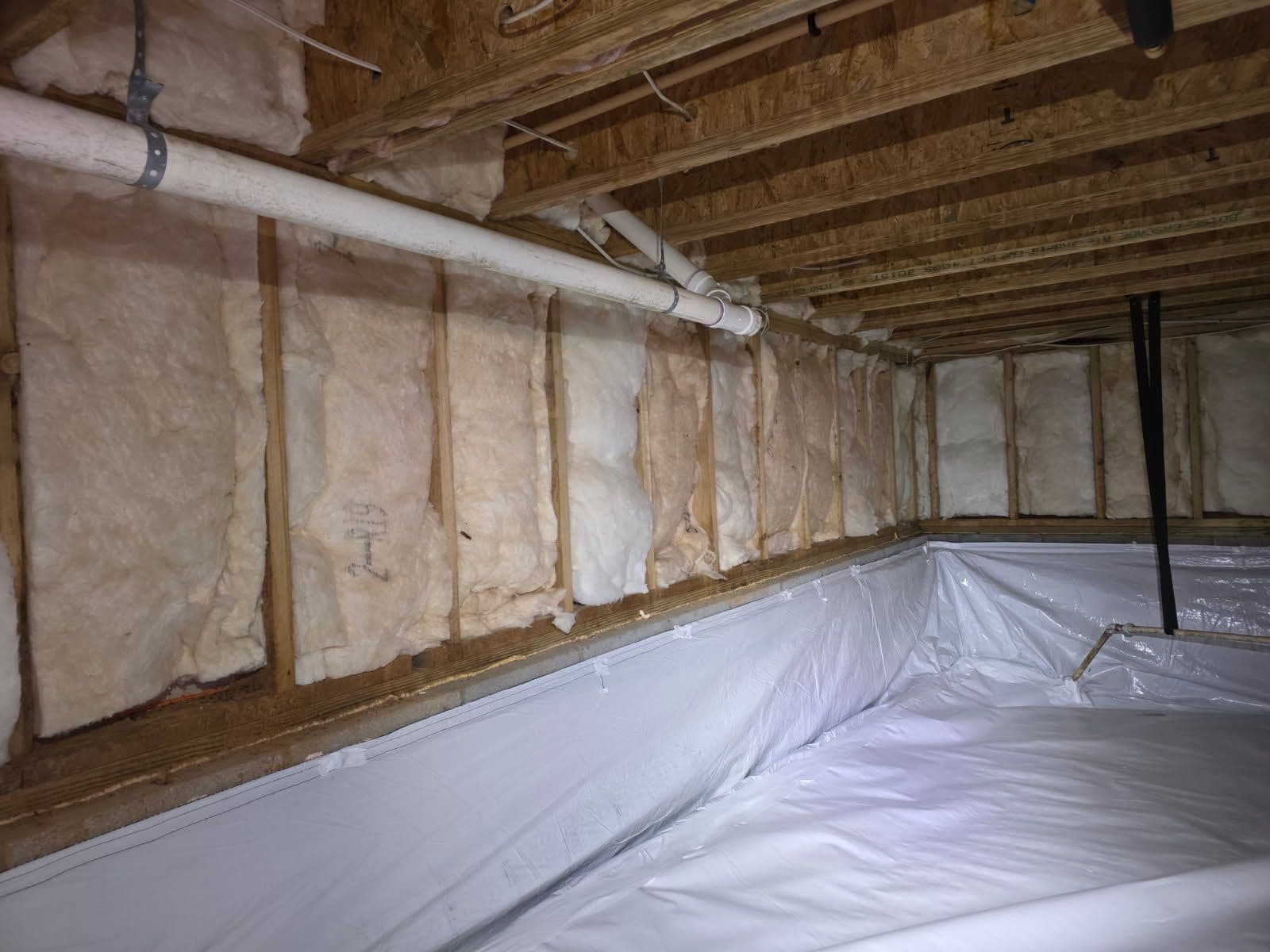 Gallery photos for Crawlspace Makeover in Hillsborough with Dehumidifier and Vapor Barrier Installation: Image #2