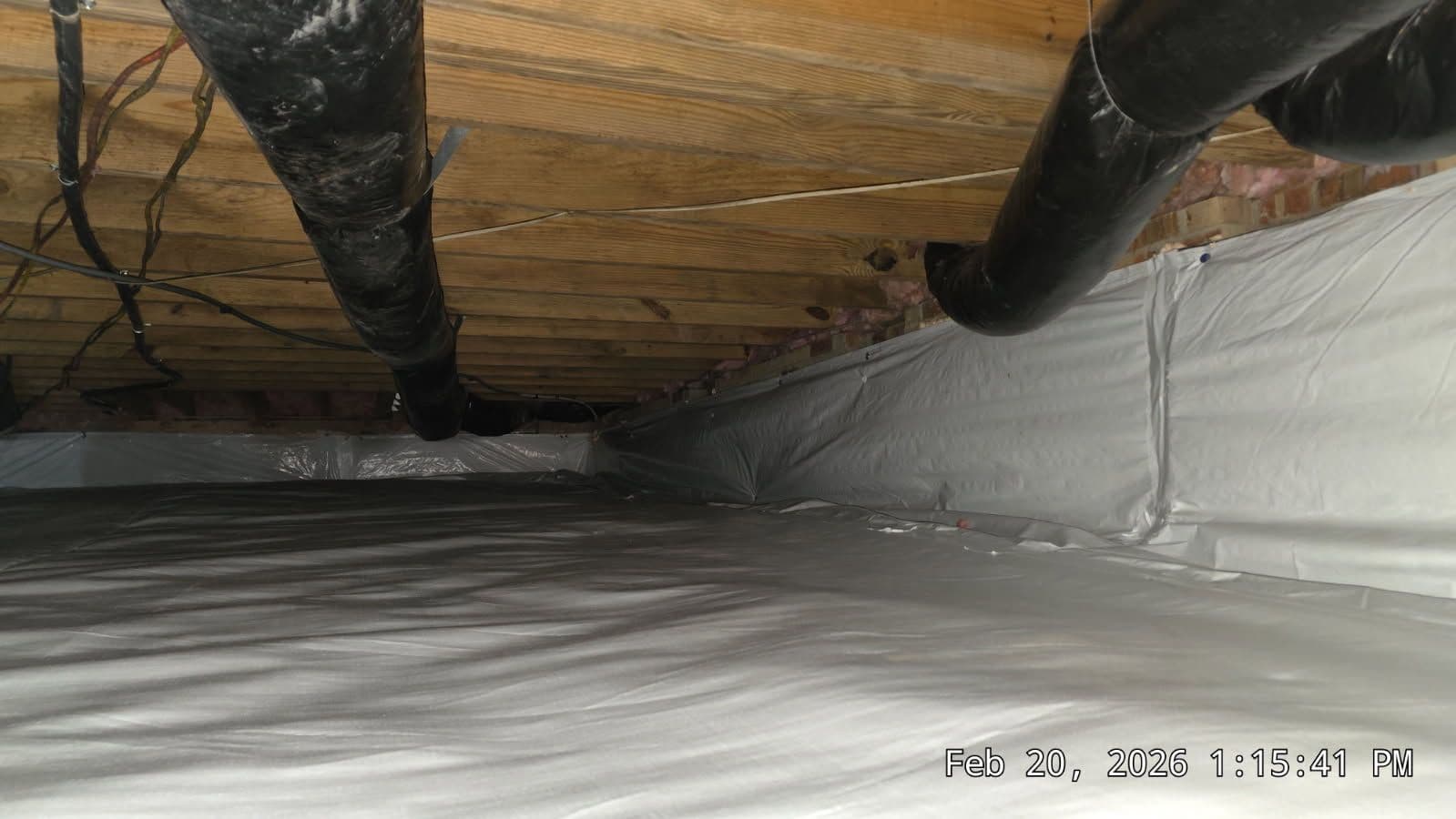 Gallery photos for Crawlspace Makeover in Durham with Insul-barrier and Aprilaire Dehumidifier: Image #2
